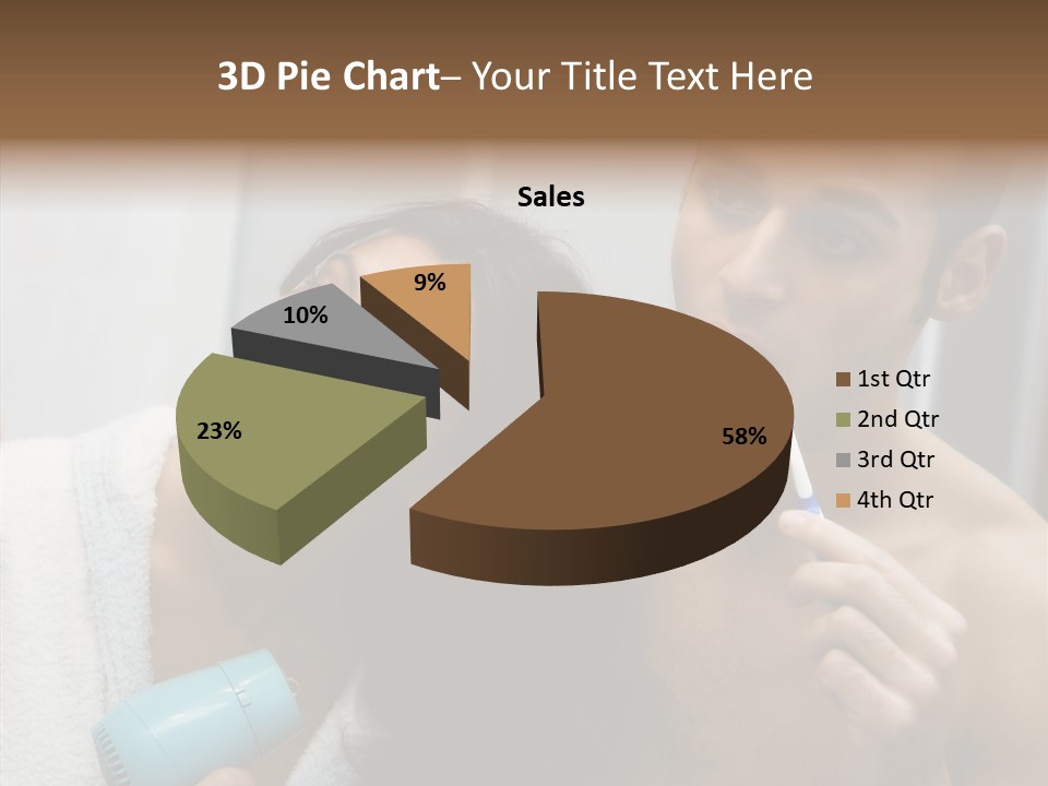 Flirting Caucasian Relationship PowerPoint Template