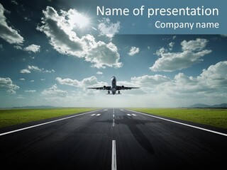 Flying Jet Travel PowerPoint Template