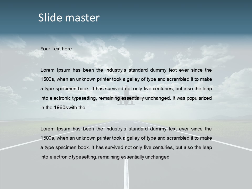 Flying Jet Travel PowerPoint Template