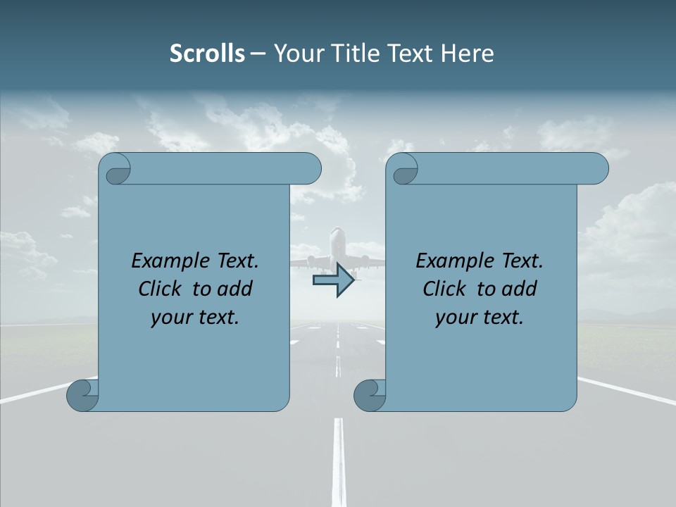 Flying Jet Travel PowerPoint Template