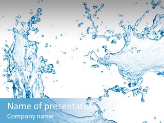 Clean Splash Bubble PowerPoint Template