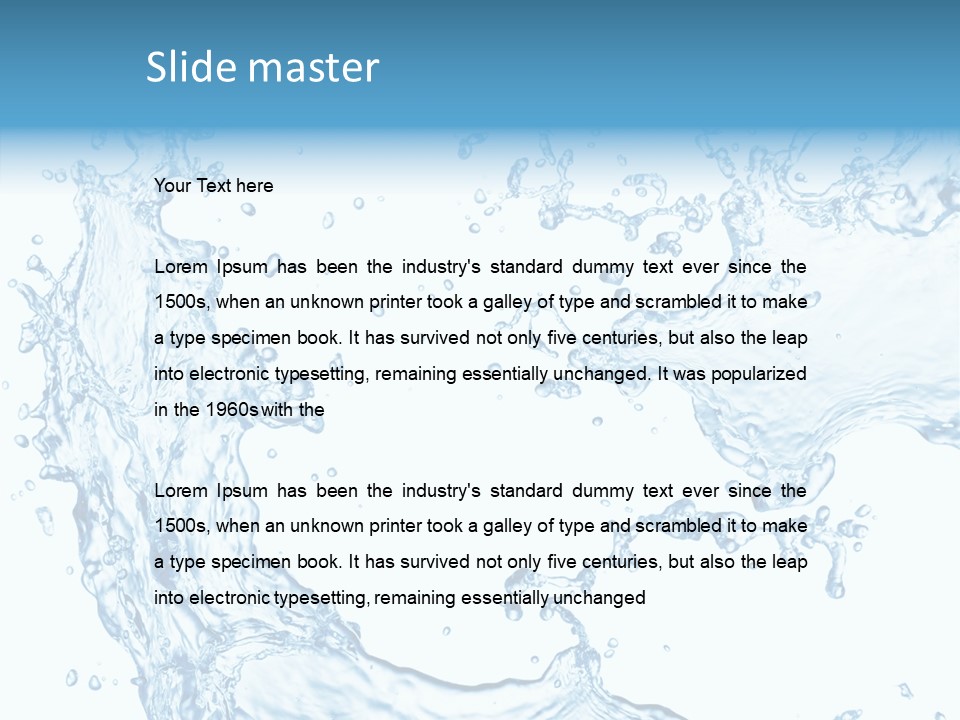 Clean Splash Bubble PowerPoint Template