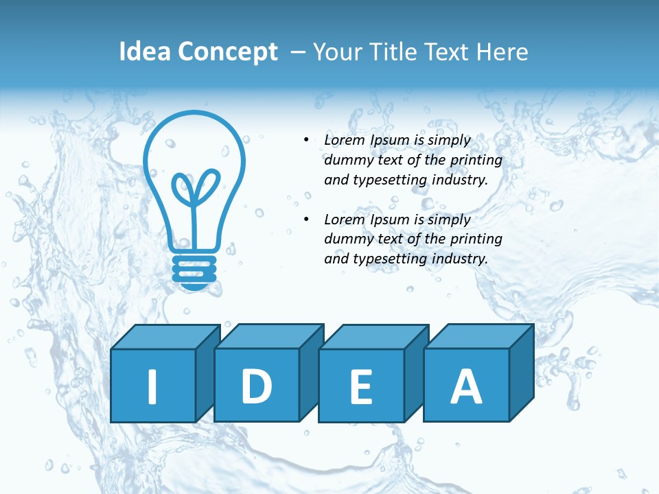 Clean Splash Bubble PowerPoint Template