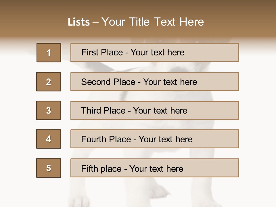 Nobody Puppy White PowerPoint Template