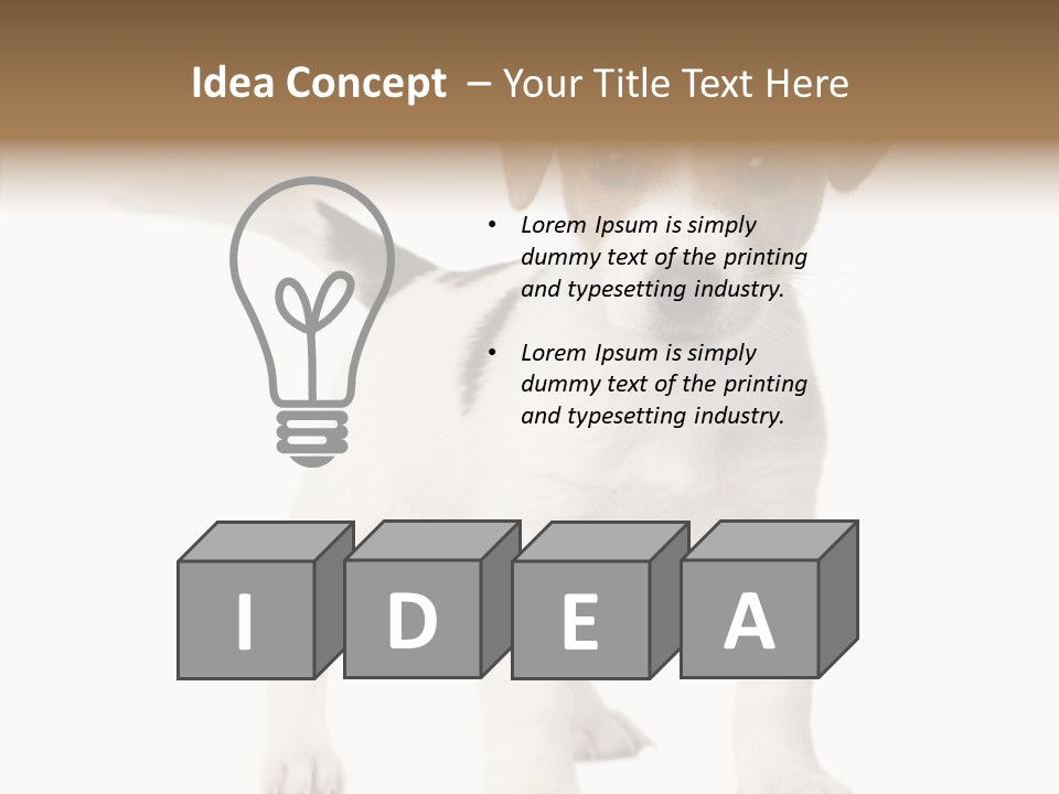 Nobody Puppy White PowerPoint Template