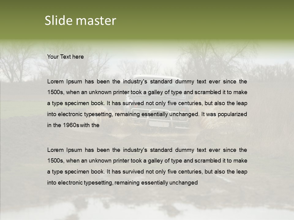 Mud Off-Road Bump PowerPoint Template