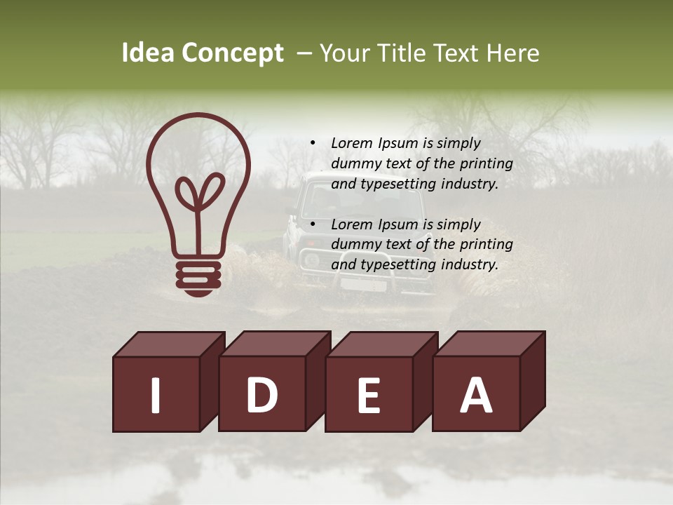 Mud Off-Road Bump PowerPoint Template