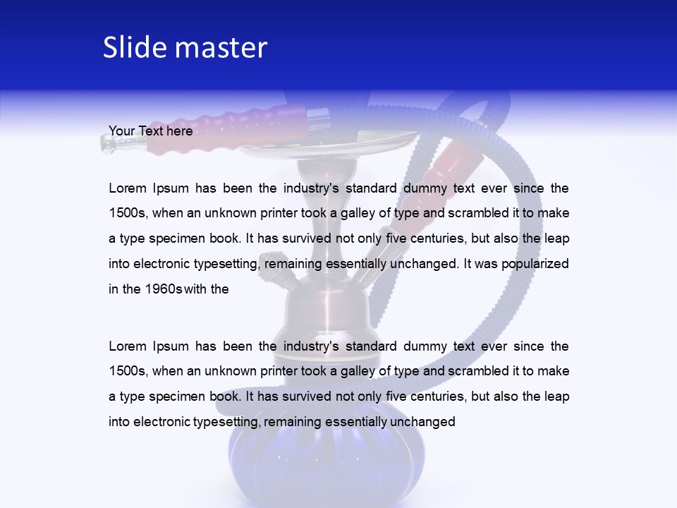 Coal Dubai Hookah PowerPoint Template