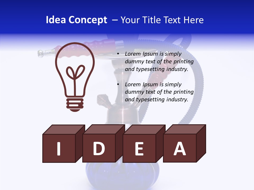 Coal Dubai Hookah PowerPoint Template