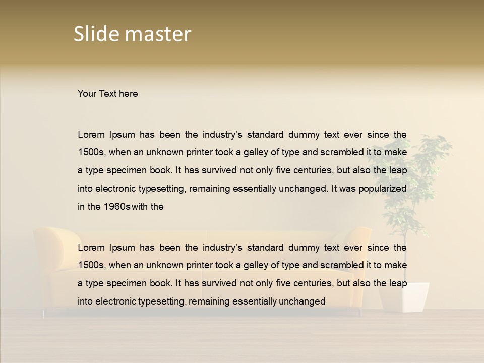 Parquet Flowerpot Brunch PowerPoint Template