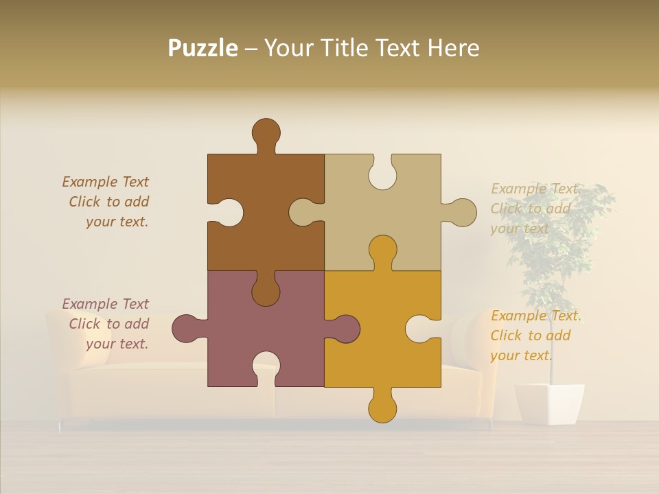 Parquet Flowerpot Brunch PowerPoint Template