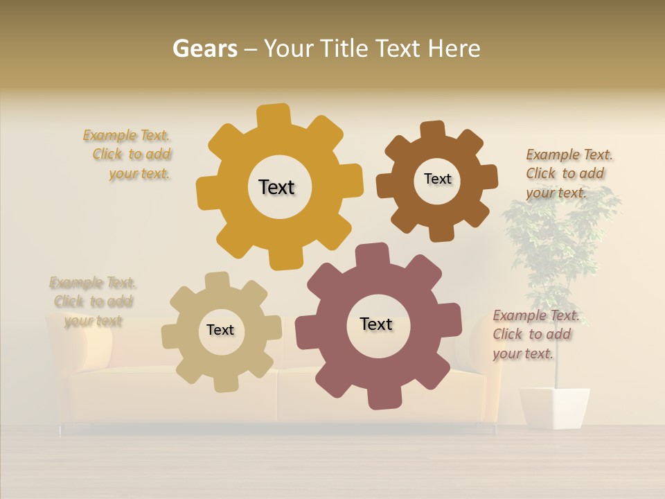 Parquet Flowerpot Brunch PowerPoint Template