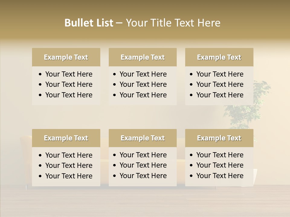 Parquet Flowerpot Brunch PowerPoint Template