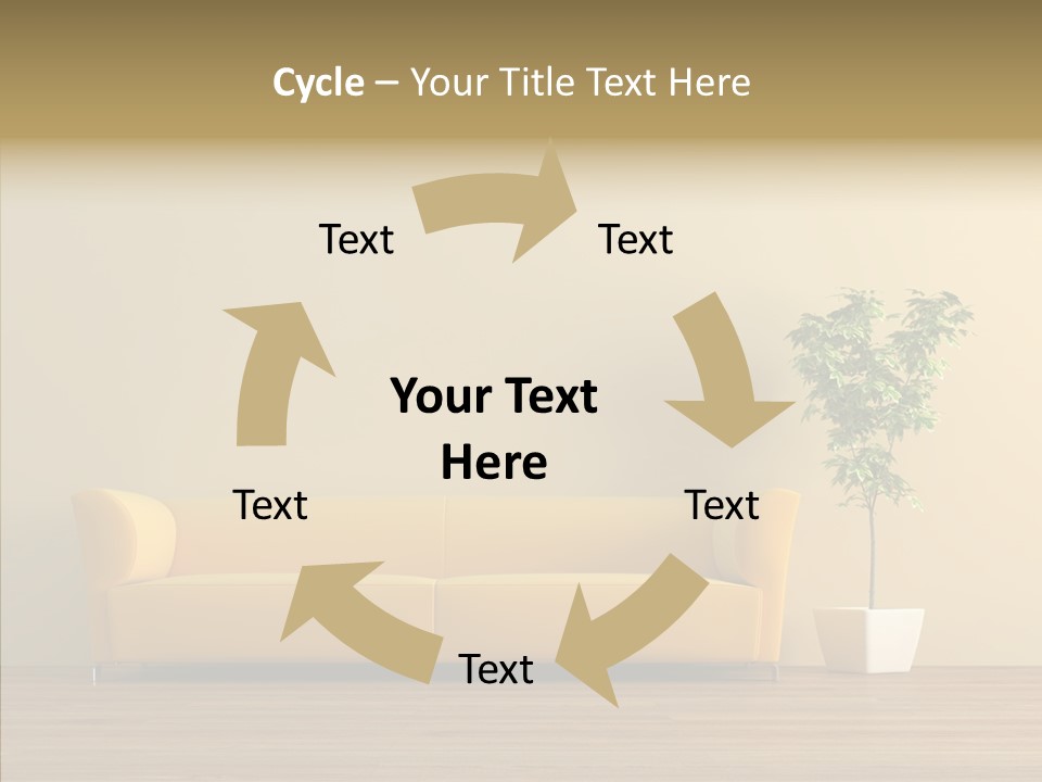 Parquet Flowerpot Brunch PowerPoint Template