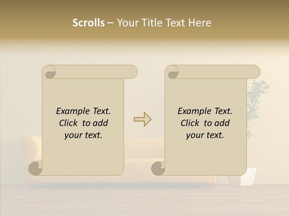 Parquet Flowerpot Brunch PowerPoint Template