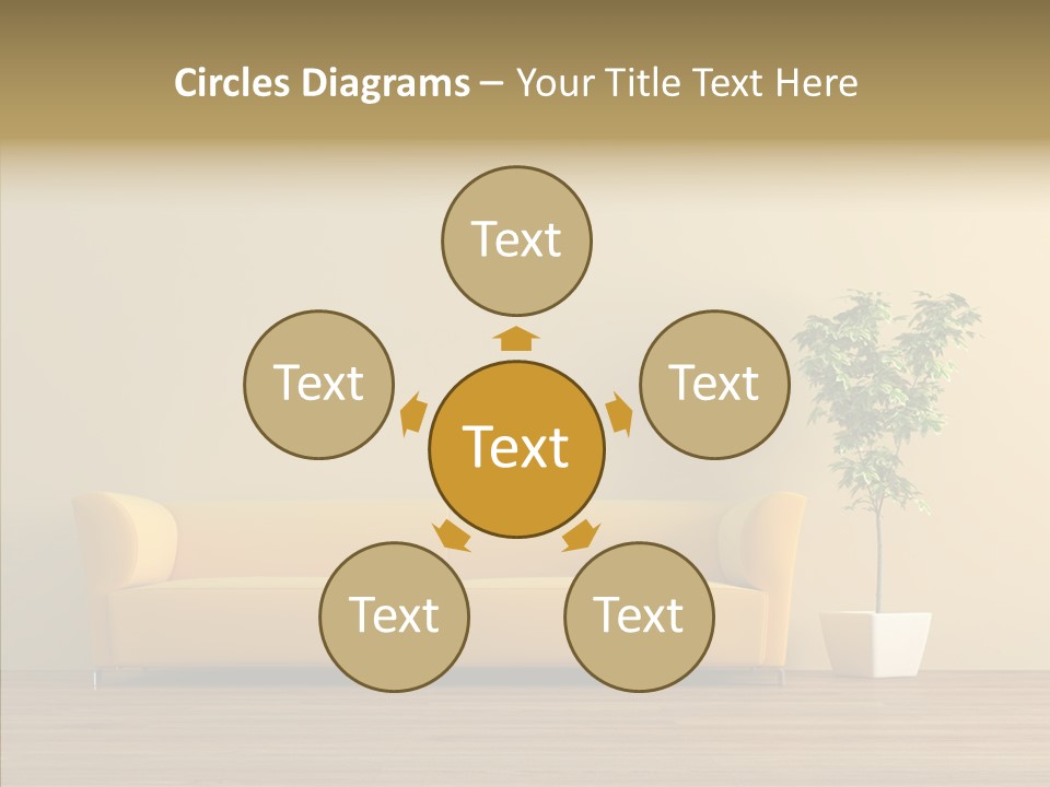 Parquet Flowerpot Brunch PowerPoint Template