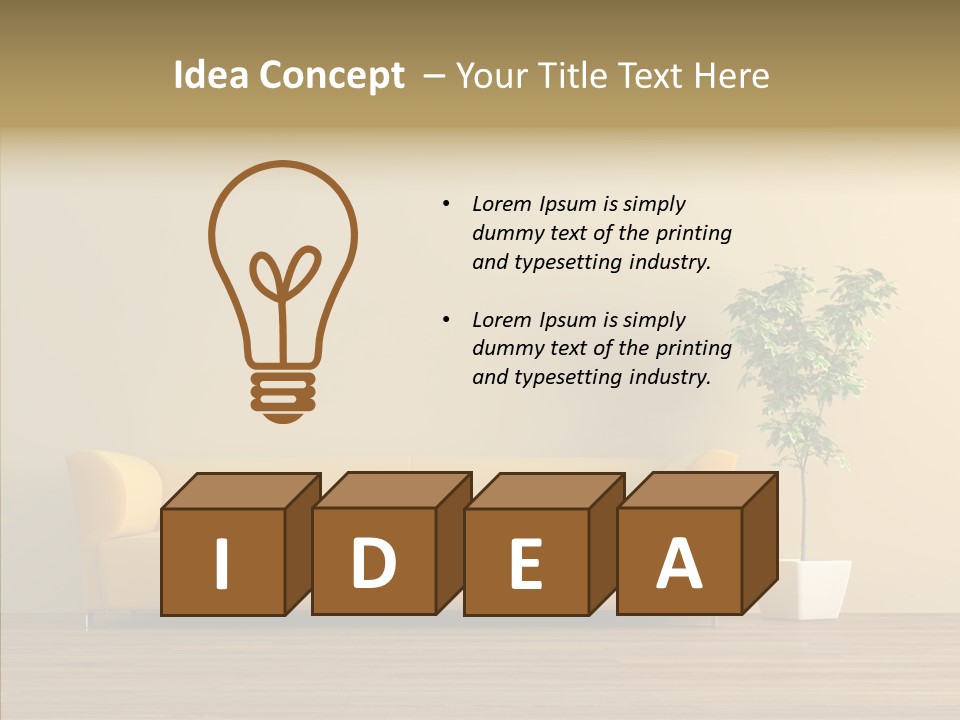 Parquet Flowerpot Brunch PowerPoint Template