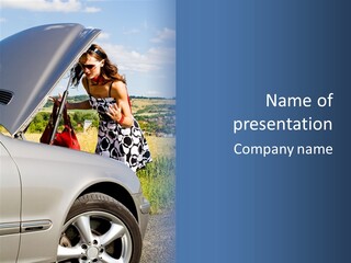 Beauty Car Road PowerPoint Template