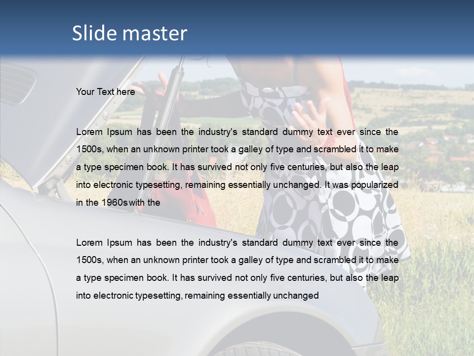 Beauty Car Road PowerPoint Template