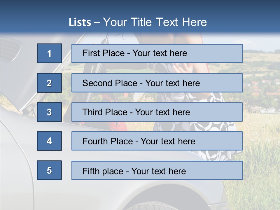 Beauty Car Road PowerPoint Template