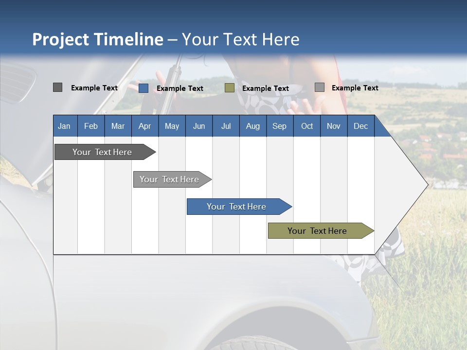 Beauty Car Road PowerPoint Template