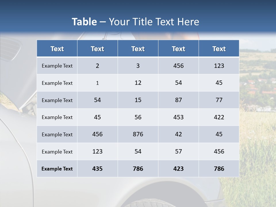 Beauty Car Road PowerPoint Template