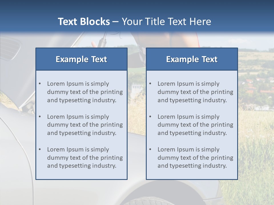 Beauty Car Road PowerPoint Template