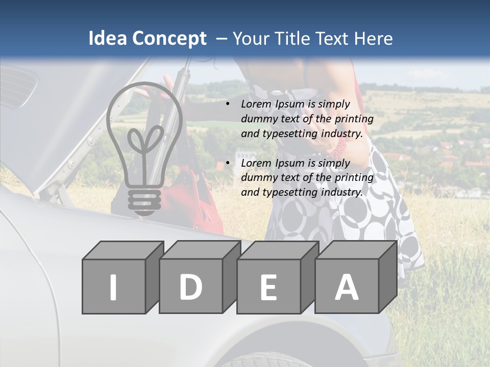 Beauty Car Road PowerPoint Template