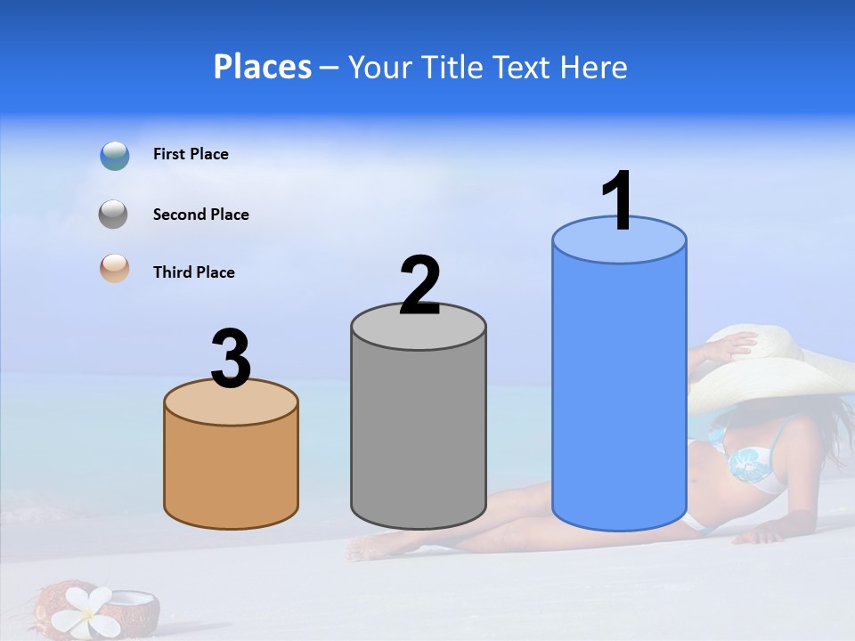 Sea Bikini Female PowerPoint Template