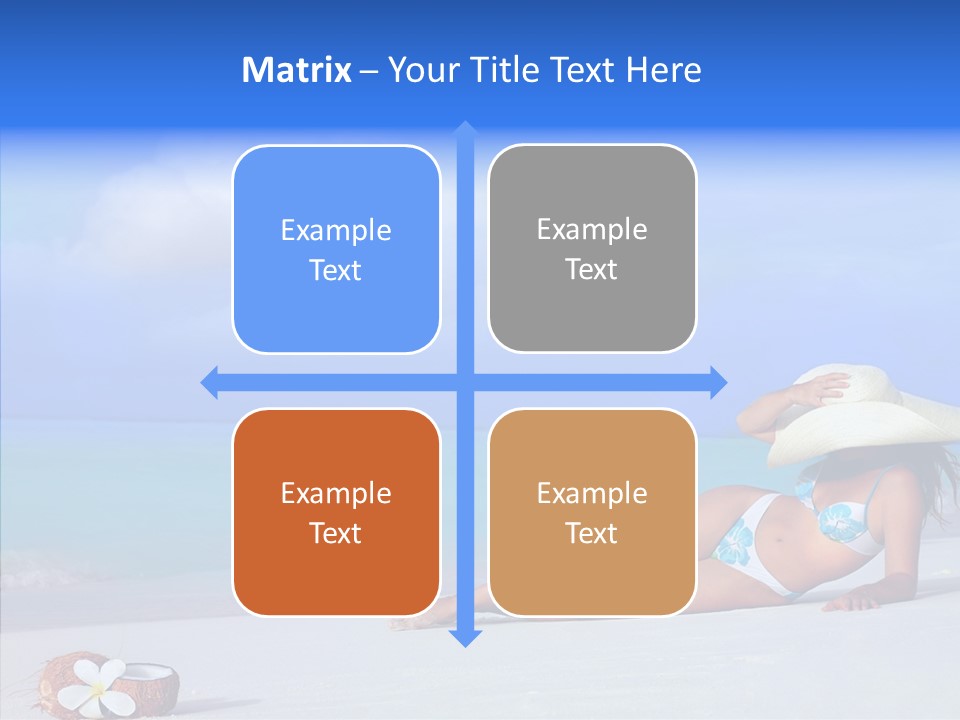 Sea Bikini Female PowerPoint Template