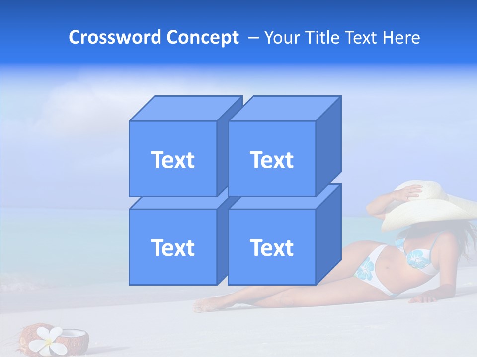 Sea Bikini Female PowerPoint Template