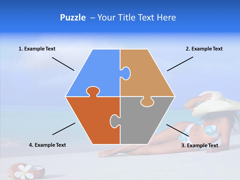 Sea Bikini Female PowerPoint Template