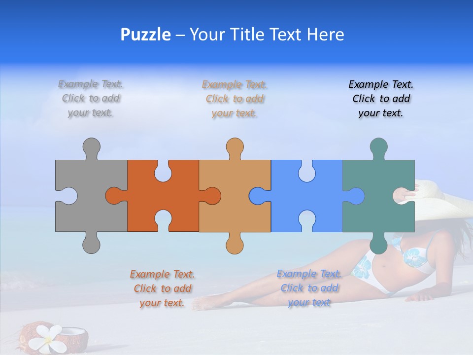 Sea Bikini Female PowerPoint Template