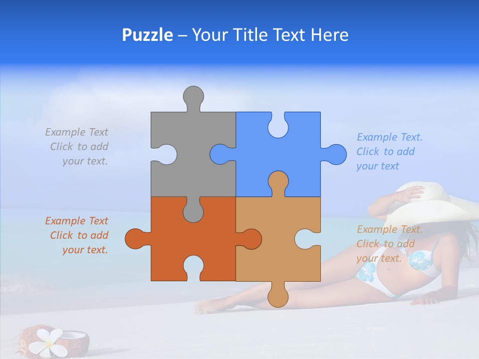 Sea Bikini Female PowerPoint Template