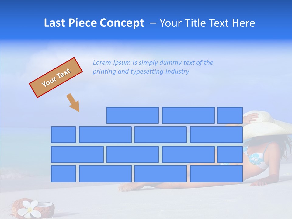 Sea Bikini Female PowerPoint Template