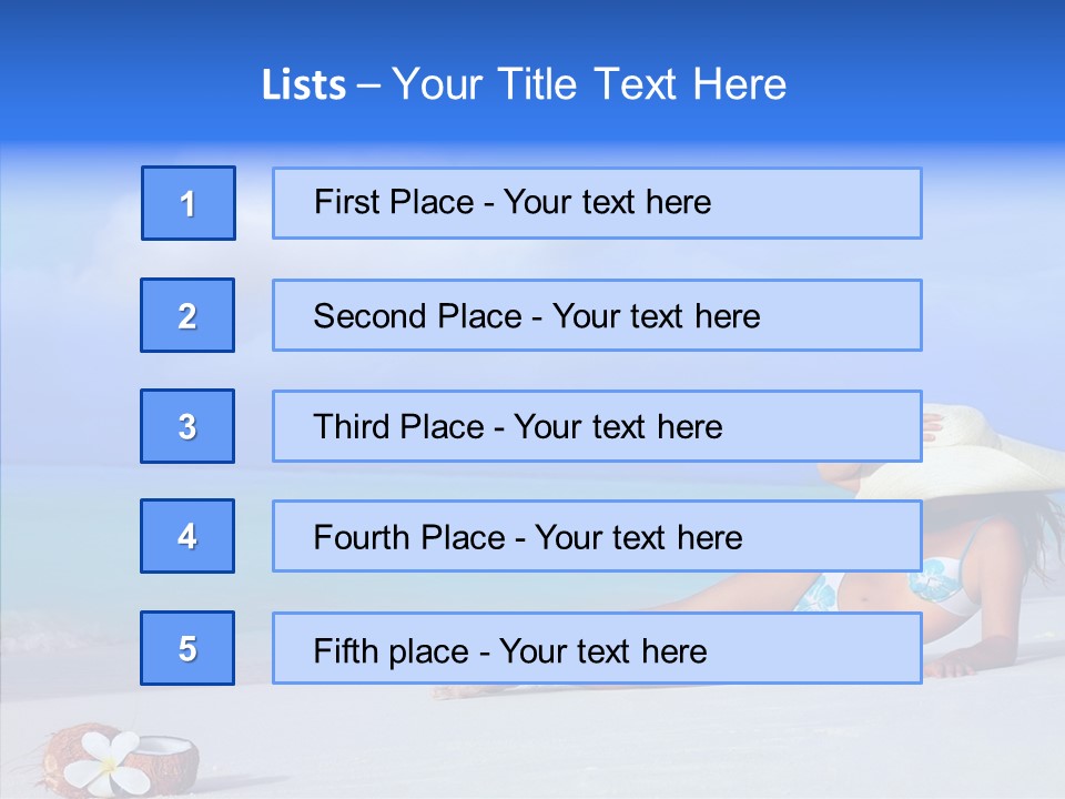 Sea Bikini Female PowerPoint Template