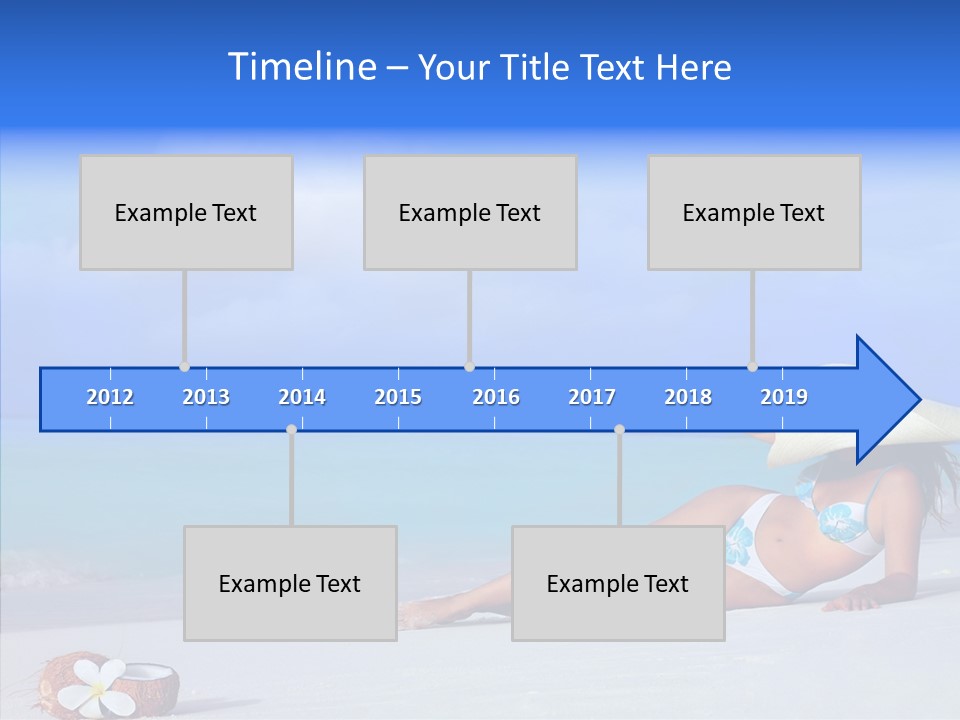 Sea Bikini Female PowerPoint Template