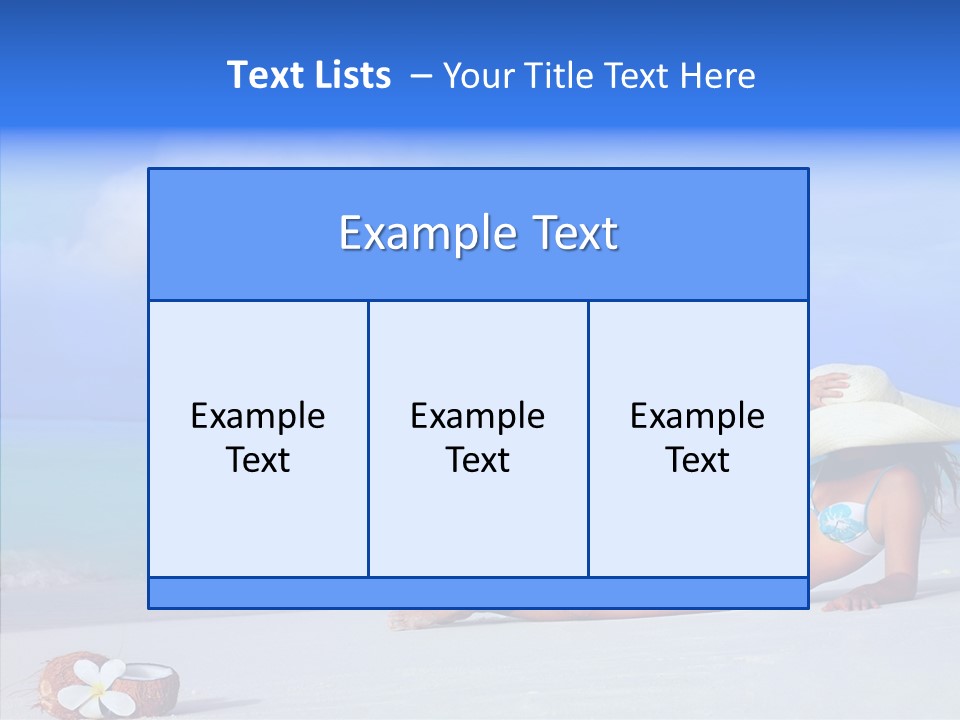 Sea Bikini Female PowerPoint Template