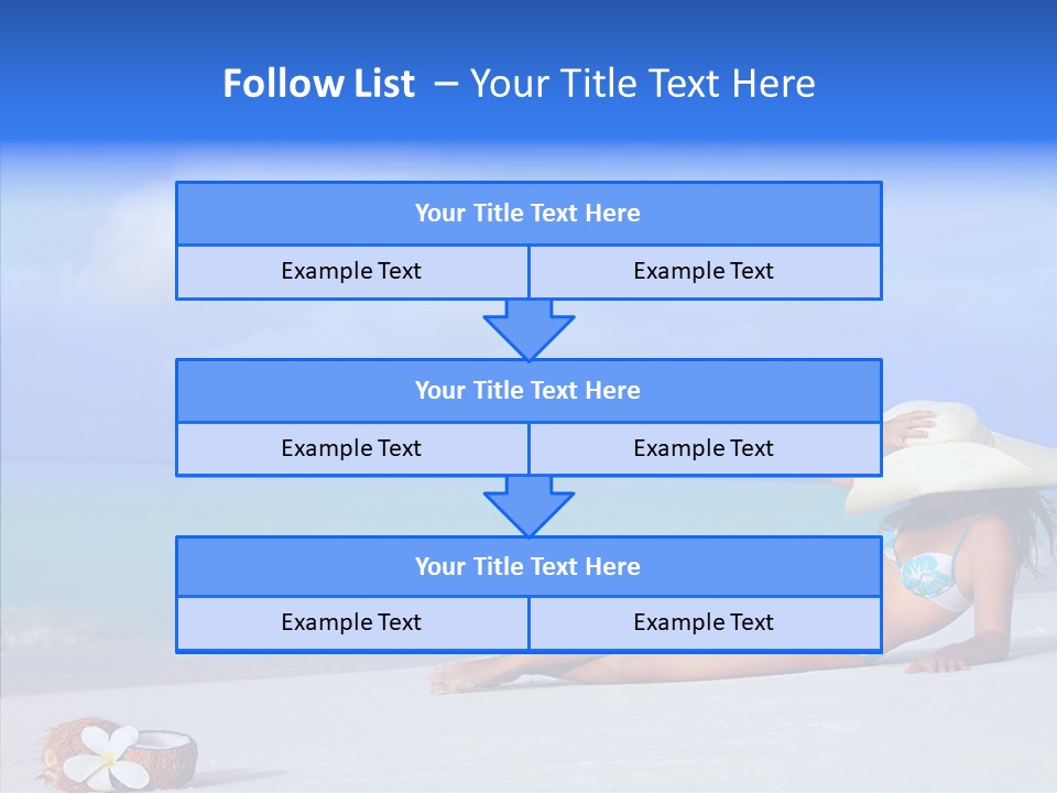 Sea Bikini Female PowerPoint Template