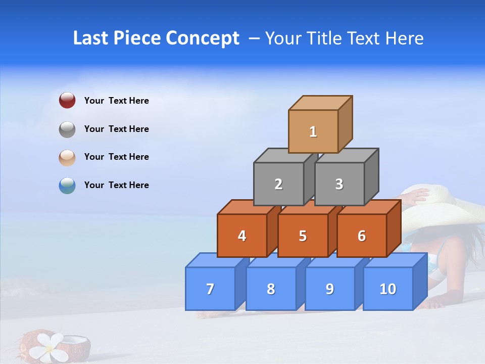 Sea Bikini Female PowerPoint Template