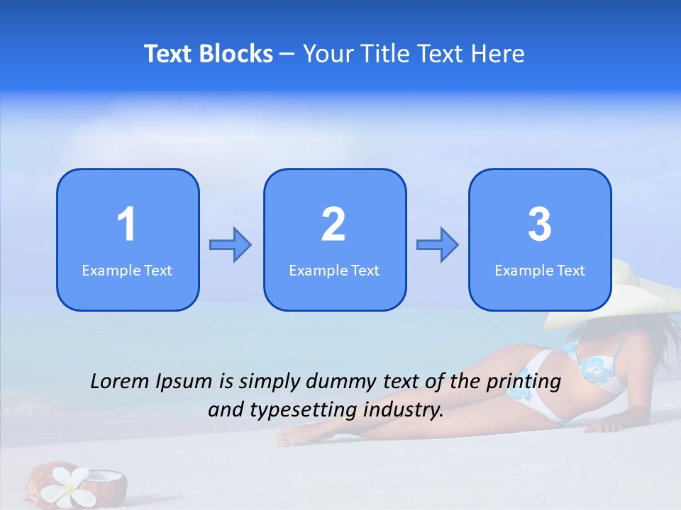 Sea Bikini Female PowerPoint Template