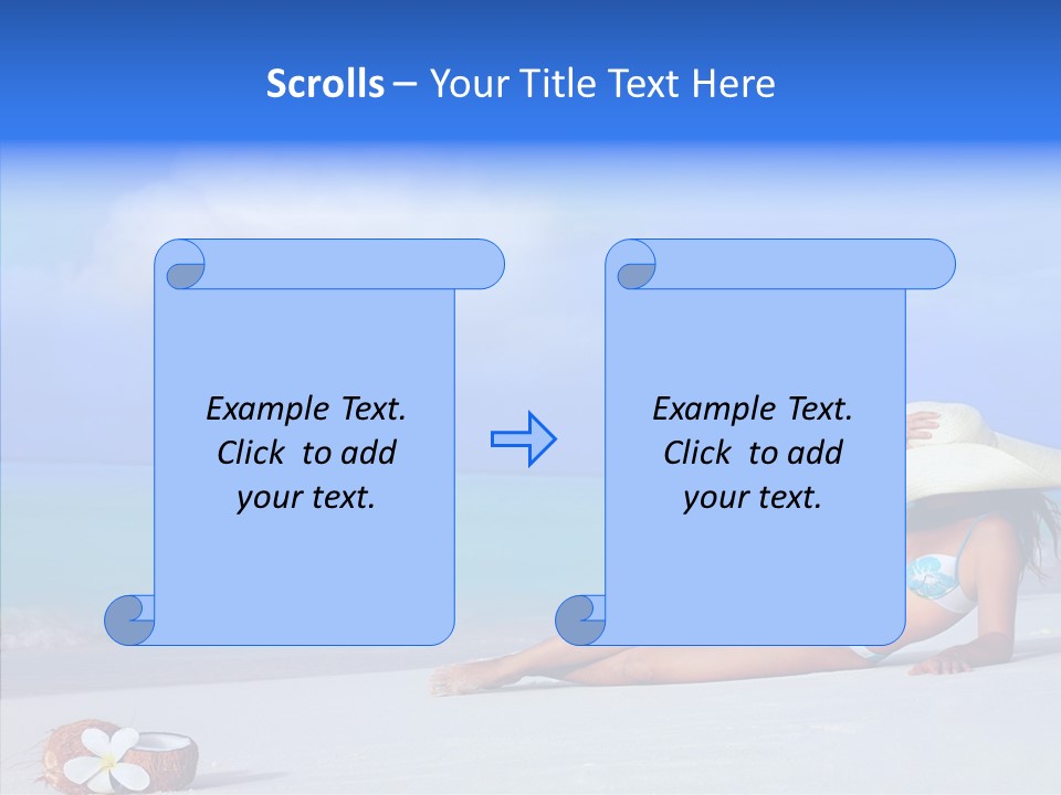 Sea Bikini Female PowerPoint Template