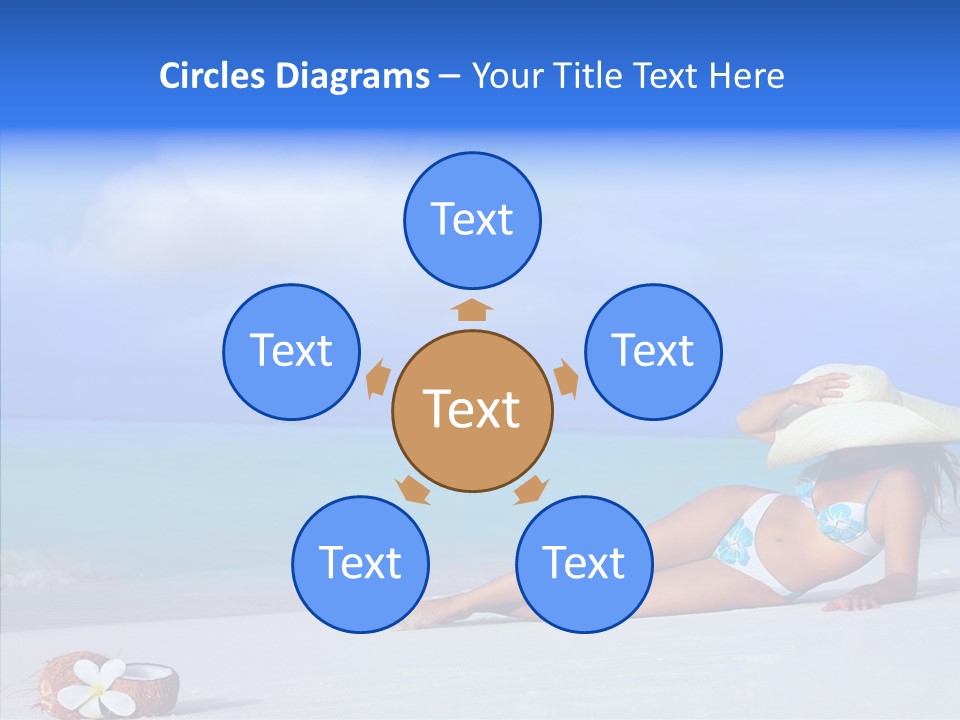 Sea Bikini Female PowerPoint Template