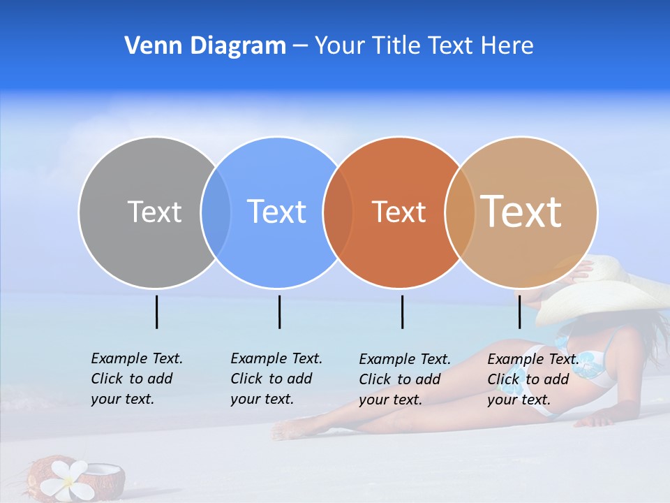 Sea Bikini Female PowerPoint Template