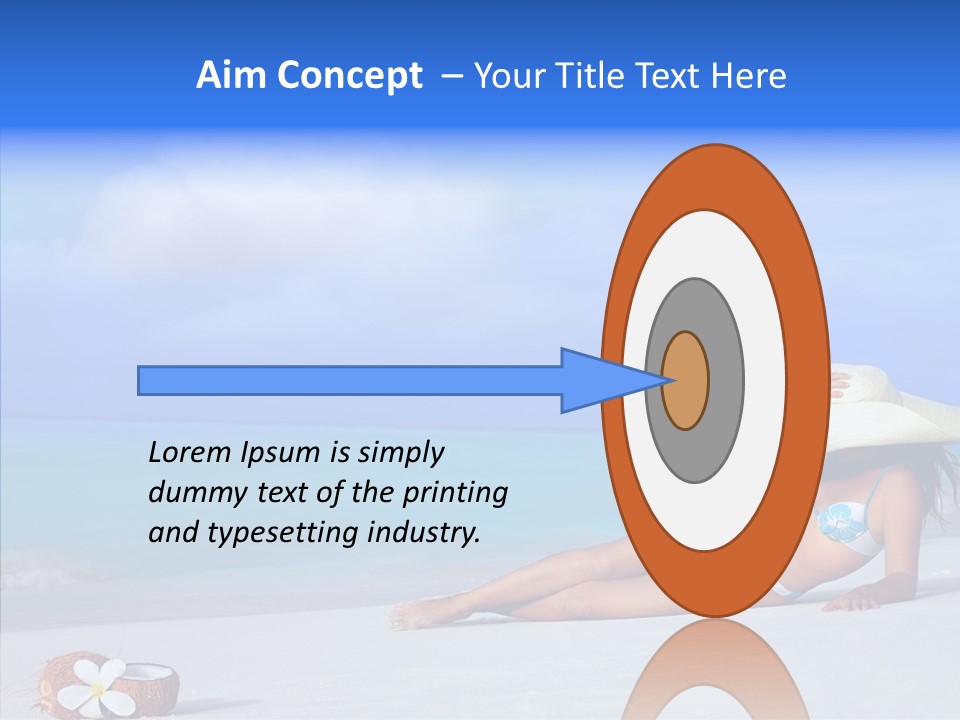 Sea Bikini Female PowerPoint Template