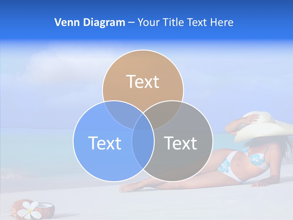 Sea Bikini Female PowerPoint Template