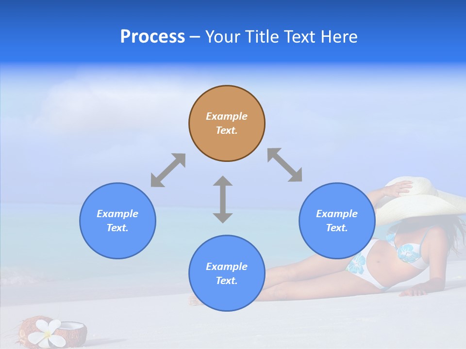 Sea Bikini Female PowerPoint Template