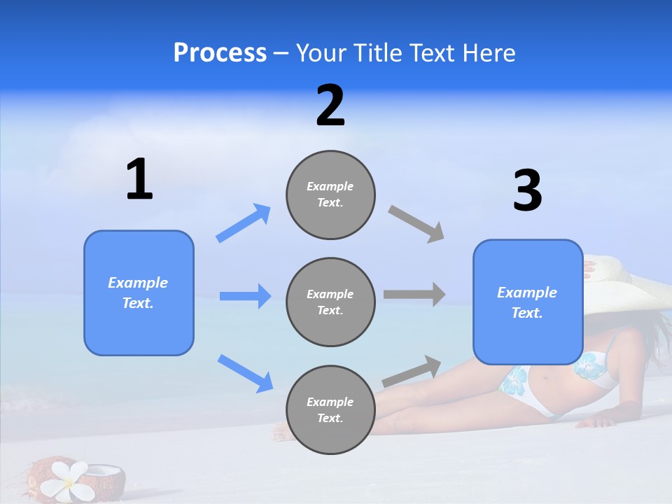Sea Bikini Female PowerPoint Template