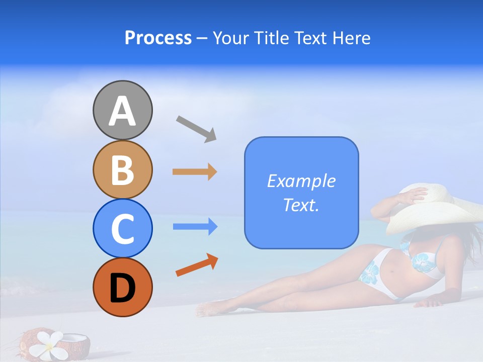 Sea Bikini Female PowerPoint Template