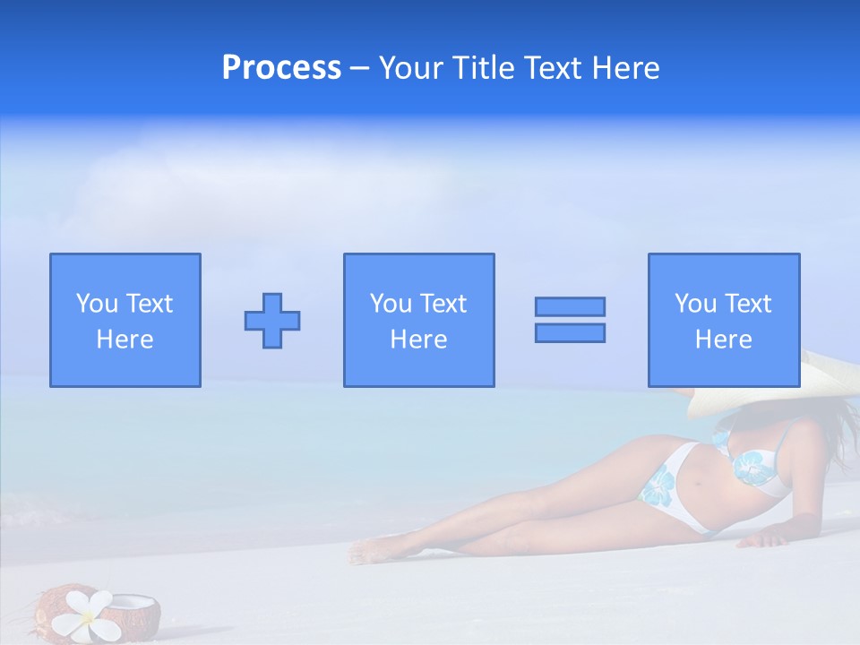 Sea Bikini Female PowerPoint Template